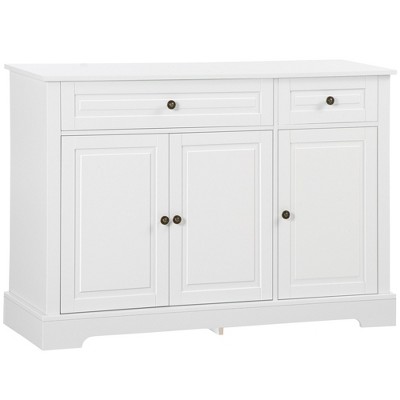 NicBex Sideboard Buffet Cabinet with 2 Drawers Modern Fluted Storage Cabinet with Adjustable Shelves for Kitchen,Living Room