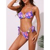 INSPIRE CHIC Women's Fish Scale Seashell Adjustable Straps Tops Triangle Bottoms Swimwear Bikini Sets 2 Pieces - 2 of 4