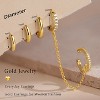 Small Gold Huggie Hoop Earrings Set for Women Men Hypoallergenic 14K Plated Stack Cartilage Earrings, Multiple Piercing - 3 of 4