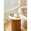 Nordlys Solid Wood and Marble Top Side Table with Storage Modern Design Style Living Room - 3 of 4