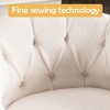 Swivel Chair with Ottoman, Modern Luxury Velvet Round Accent Chair, Comfortable Single Sofa Armchair with Lounge Seat for Bedroom - 4 of 4