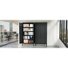 71 inches high metal storage locker with 4 adjustable shelves and 5 tiers, suitable for homes and offices.(black) - 2 of 4
