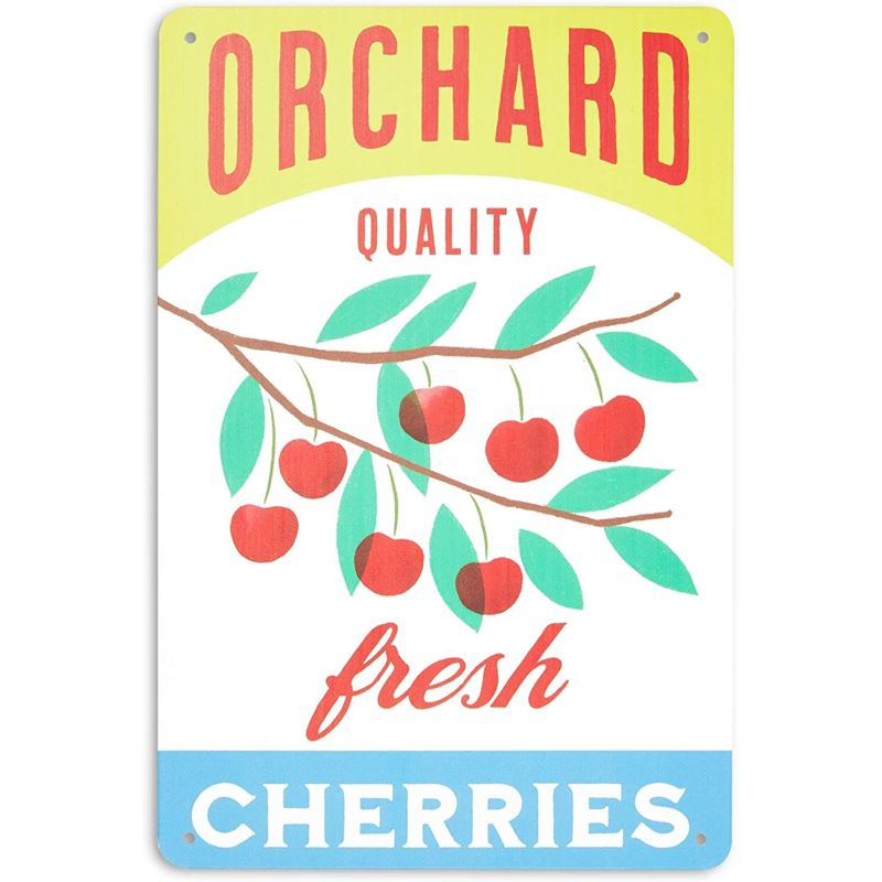 Farmlyn Creek 5 Pack Fruit Crate Label Wall Signs, Metal Kitchen Decor, 5 Designs (11.8 x 7.8 in), 3 of 8
