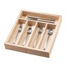 iDESIGN Renewable Wood Collection in Paulownia Wood Expandable Flatware and Cutlery Tray: Hand Wash, Brown, 15"x14"x3" - 2 of 4