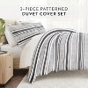 Stripe Pattern Premium Ultra Soft 2PC/3PC Duvet Cover & Shams Set, Easy Care - Becky Cameron (Shams Included) - 2 of 4