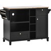 NicBex Mobile Kitchen Island Cart Kitchen Carts on Wheels with Storage on Wheel with 2 Drawers, Cabinet and 6 Open Shelves for Kitchen - 4 of 4