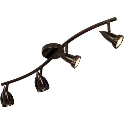 LED Pro Track® 4-Light Oil Rubbed Dark Bronze Track Kit Wave Bar Ceiling Light for Living Room Dining Bedroom Home Office Study