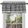 Kate Aurora Complete 3 Piece Country Farmhouse Plaid Gingham Black & White Buffalo Check Kitchen Curtain Tier & Valance Set - 3 of 4