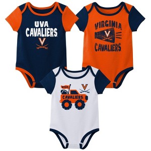 NCAA Virginia Cavaliers Infant Boys' 3pk Bodysuit - 1 of 4