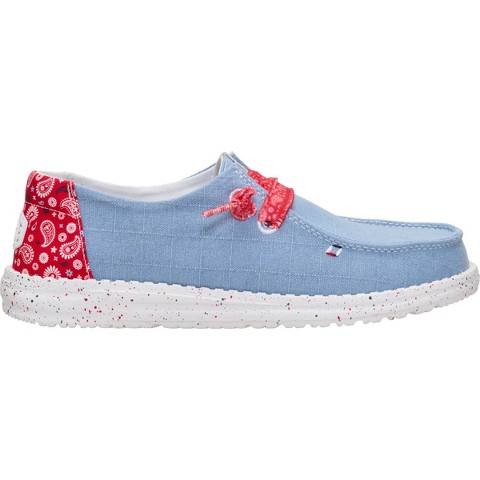 Обувь HEYDUDE Women Wendy Americana Paisley, 4thof July Patriotic Shoes , Faded Denim/Multi, W9