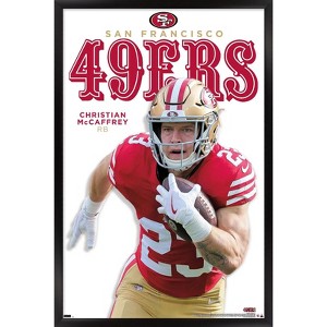 Trends International NFL San Francisco 49ers - Christian McCaffrey Feature Series 24 Framed Wall Poster Prints - 1 of 4