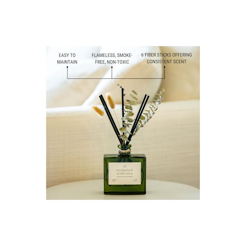 Craft & Kin Reed Diffuser Set With Flower For Home, 4 of 10