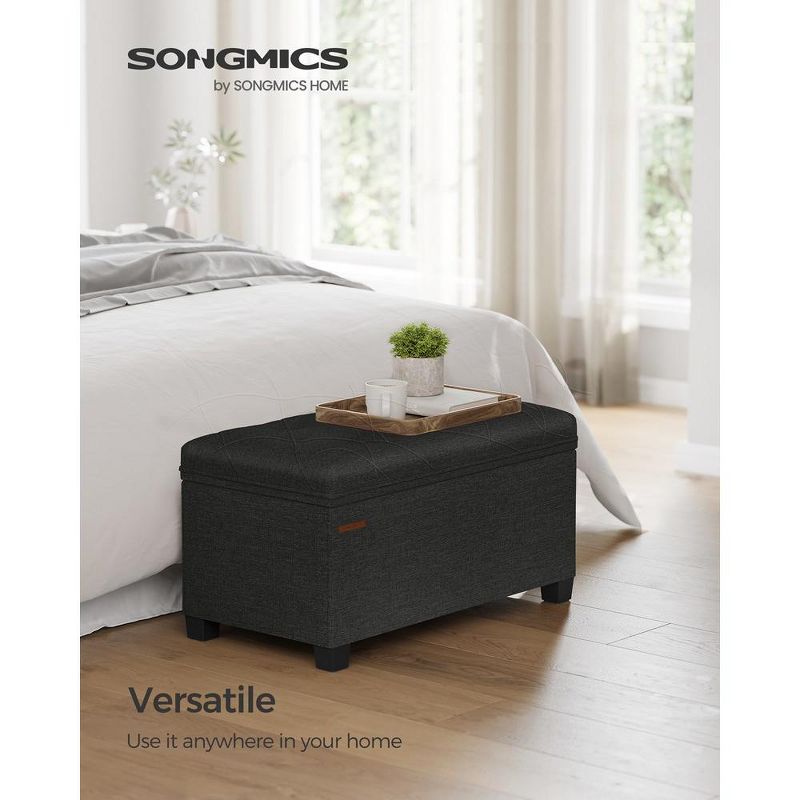 SONGMICS Storage Ottoman Bench Hold up to 660lbs Ottoman with Storage Bedroom Ottoman Bench, 2 of 8