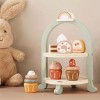 Tea Party Set for Little Girls with Cupcake Stand, Wooden Tea Set Toys for Girls Age 3-7 Year Old, Toddler Kids Kitchen Pretend Play Toys for Girls - 2 of 4