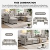 103" U-Shaped Sectional Sofa Bed with 2 Movable Ottomans & 3 USB Ports - Convertible Living Room Couch - 4 of 4