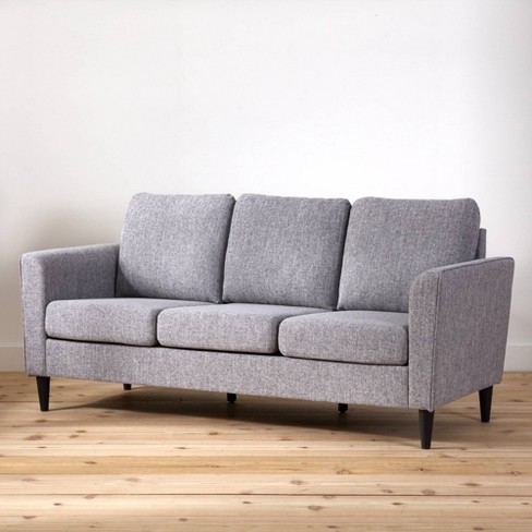 Brookside Brynn 76 Upholstered Square Arm Sofa ,Light Grey