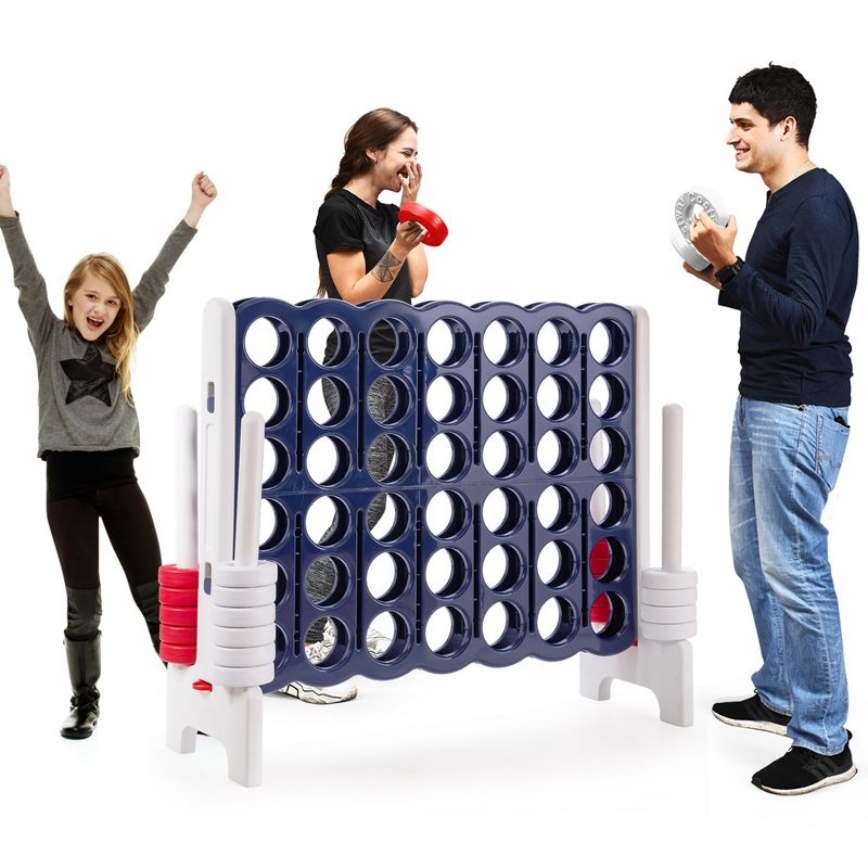Costway Jumbo 4-to-Score 4 in A Row Giant Game Set Indoor Outdoor Adults Kids Family Fun, 1 of 11