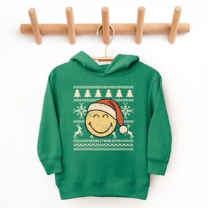 SmileyWorld Ugly Christmas Sweater Distressed - Toddler Hoodie - 1 of 4