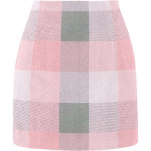 Women's Plaid High Waist Mini Skirt - Fall Bodycon Dress for Fashion Outfits 01 Pink Plaid 01 Pink Plaid X-Small - 1 of 4