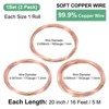 Unique Bargains Soft Pure Copper Jewelry Making Wire 16FT 3 Rolls - 3 of 4