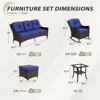 EAGLE PEAK Azure Bay 6 Pieces Wicker Outdoor Patio Furniture Set, Sofa and Rocking Chairs with Ottomans and Side Table - 2 of 4