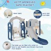 Toddler Slide and Swing Set 7 in 1, Kids Playground Climber Slide Playset with Basketball Hoop,Tunnel for Babies Indoor & Outdoor,grey and blue - 4 of 4