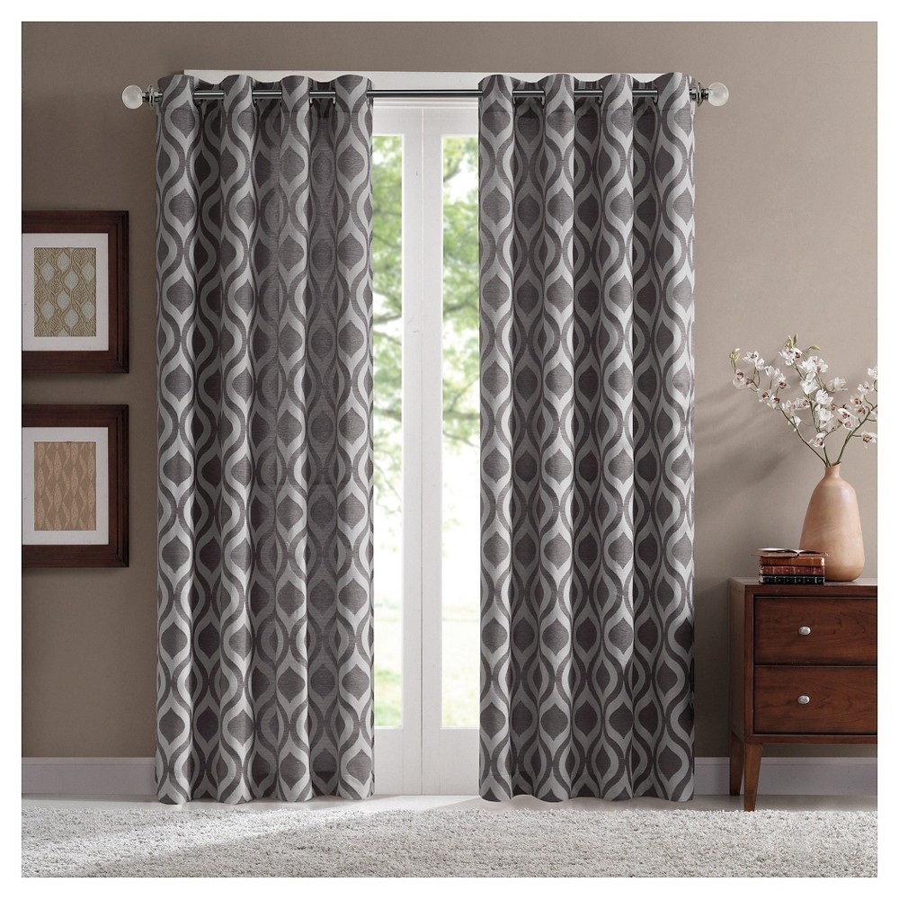 UPC 675716576141 product image for Mestre Geo Chenille Window Panel - Grey (52