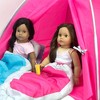 Sophia’s Cocoon Style Camping Sleeping Bag for 18” Dolls, Hot Pink/Gray - 4 of 4