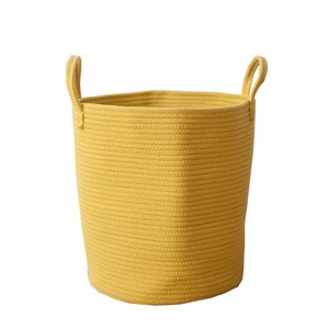 SEVOBAL Laundry Bags and Baskets Large Baskets for Blanket Cotton Rope Woven Storage Baskets Nursery Laundry Basket Toy Hamper, Yellow, 20"*20"*30" - 1 of 4