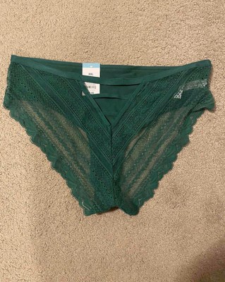 Women's Lace Back Cheeky Underwear - Auden™ Green 1X