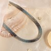 SOHI Women's Crystal Silver:Sky Blue The Jingle Collar Necklace - 3 of 4