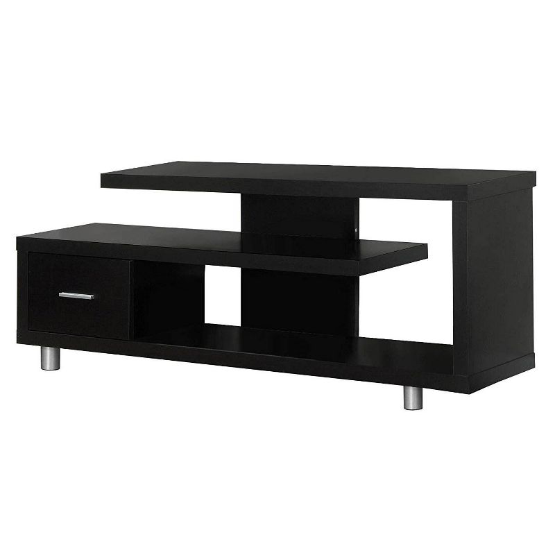 Monarch Specialties Inc. Durable Modern Open Concept Center TV Stand, Cappuccino, 2 of 6