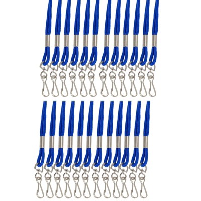 SICURIX Standard Lanyard Hook Rope Style, Blue, Pack of 24