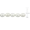 EVERLY JEWELRY | 10k Yellow Gold 9-10mm Cultured Freshwater Rice Pearl Strand Necklace, 17 inc - 2 of 4