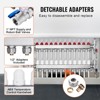 VEVOR 12-Branch Radiant Heat Manifold, 1/2" PEX Tubing Manifold, Stainless Steel PEX Manifold for Hydronic Radiant Floor Heating, Silver - 4 of 4