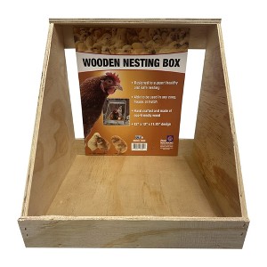 Farm Innovators Single Compartment Versatile Hand Crafted Fully Assembled Wood Nesting Box Coop Ideal for Chicken, Ducks, and Birds - 1 of 4