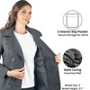 Alpine Swiss Emma Women's Wool Peacoat – Double-Breasted 3/4 Length Overcoat, Stylish & Warm Blazer for Fall & Winter - 3 of 4