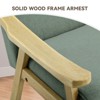 COMHOMA Mid-Century Accent Chair, Modern Upholstered Living Room Chairs with Solid Wood Armrest - 4 of 4