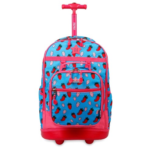 Rolling book bag 2025 with lunch box