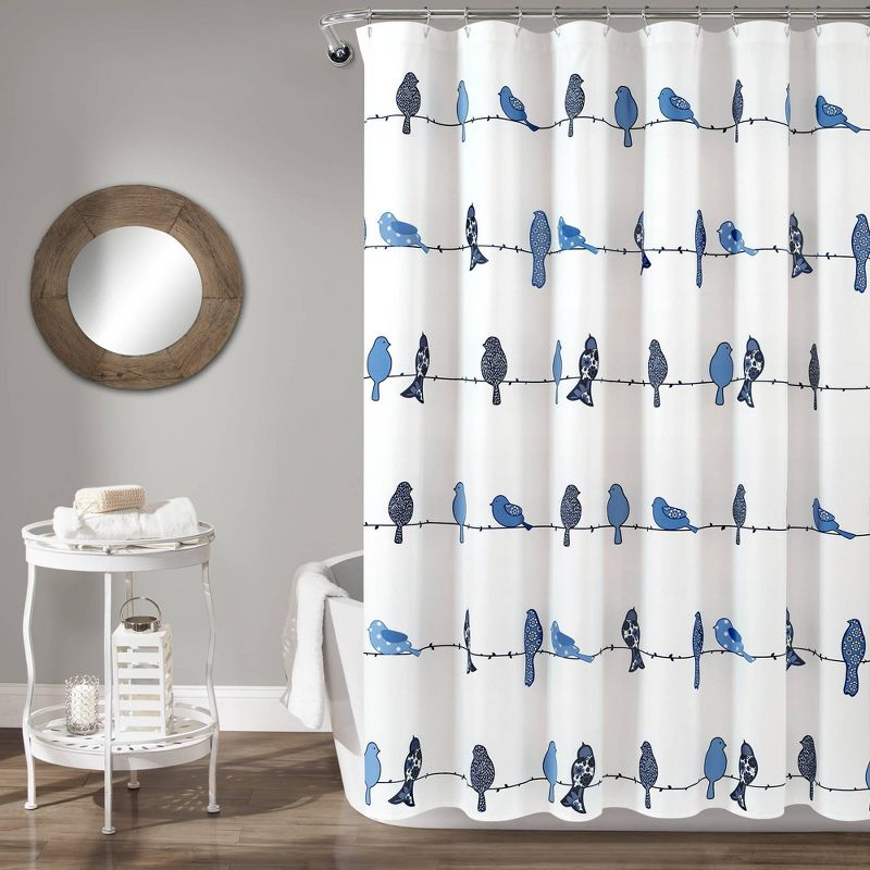 Rowley Birds Shower Curtain - Lush Décor, 1 of 10