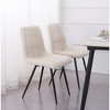 Nordlys Set of 2 Metal and Fabric Dining Chairs Modern Design Style Upholstery Dining Room - 2 of 4