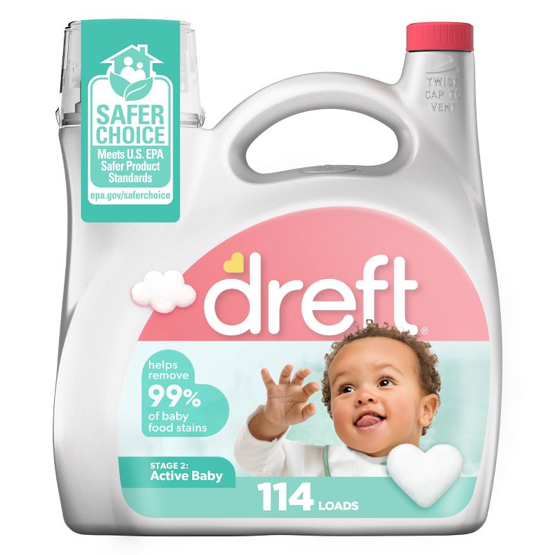 Dreft Active Baby Liquid Laundry Detergent HE Compatible , 1 of 13
