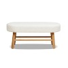 GDFStudio Kendall Modern Rubberwood Boucle Upholstered Bench - 3 of 4