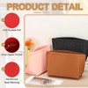 Unique Bargains Felt Multiple Compartments Insert Makeup Handbag Organizer - 3 of 4