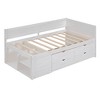 NicBex Twin Size Daybed with Storage Wooden Day Bed Frame Twin with 4 Drawers and 3 Shelves for Bedrooms - 4 of 4