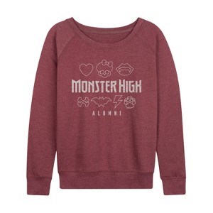 Women's - Monster High - Alumni Dead Luxe Lightweight French Terry Slouchy - 1 of 4