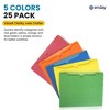 Enday 2 Inch File Jackets (25 Pack) - Assorted Colors Expandable File Folders - Straight Cut Tab - Letter Size - 4 of 4