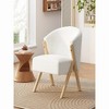 23.62"Modern Accent Chair with White Upholstery - 2 of 4