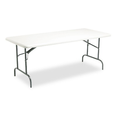 Iceberg IndestrucTables Too 1200 Series Resin Folding Table 72w x 30d x 29h Platinum 65223