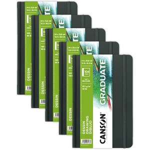 Canson Graduate Drawing Art Book, Hard Cover Binding, 52 Sheet, 5.5x8.5 inch, Pack of 5 - 1 of 4